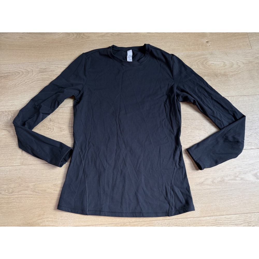 EUC Yogalicious ultra Lush Zena long sleeve top athletic stretch black size S